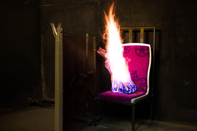 Train Seat Fire Testing